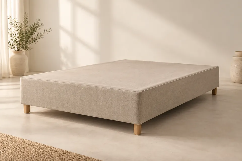 Illustrative upholstered bed base